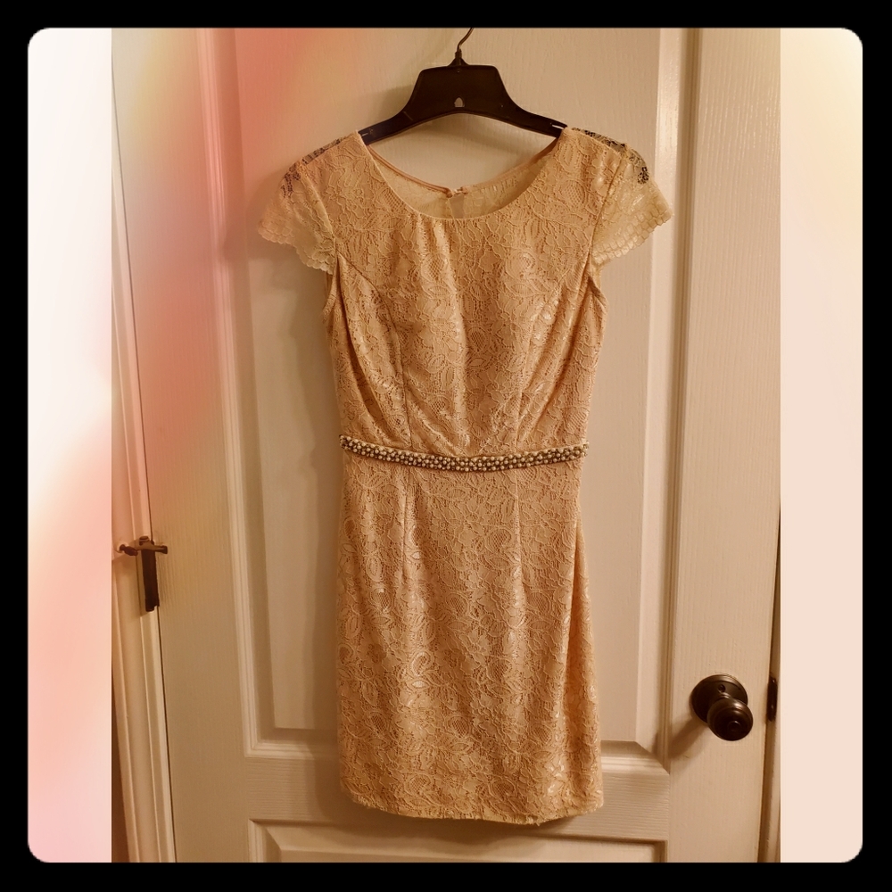 Champagne lace dress